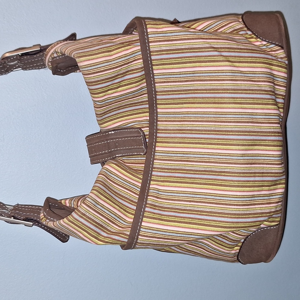 π 4 piece Longaberger bags set. Hobo, cell cosmetics, tote. Striped. - Picture 5 of 17